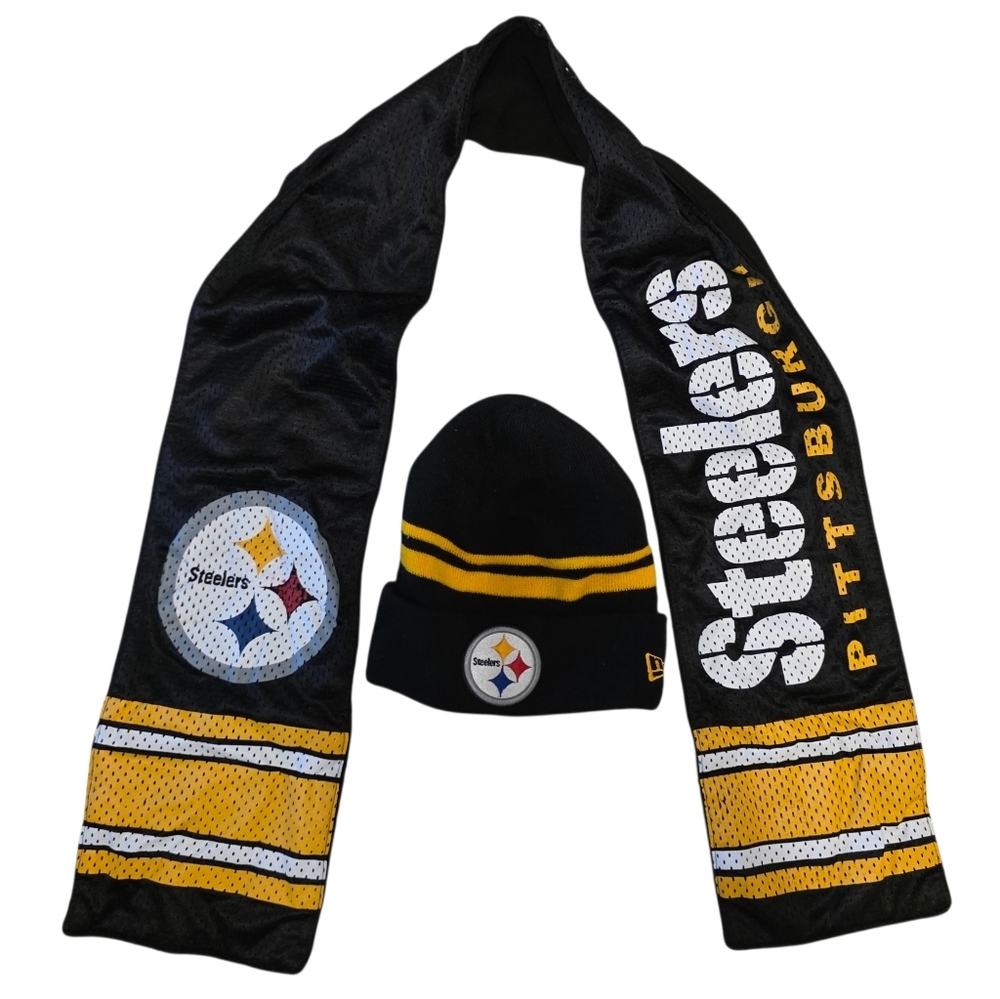 Pittsburgh Steelers Hat & Scarf Bundle